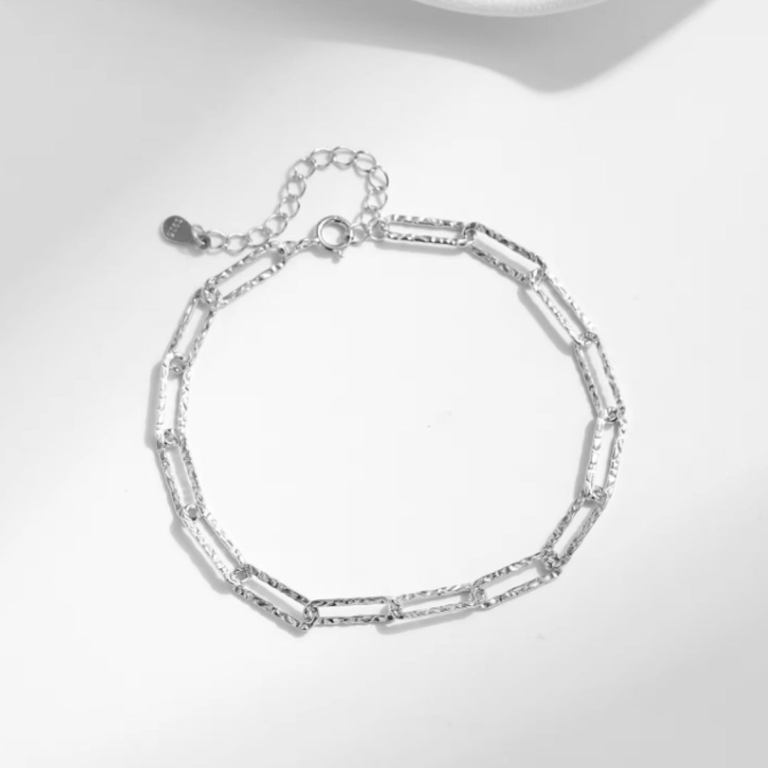 pulsera de plata 925, pulsera ondulada, joyería geométrica, pulsera de cadena, pulsera hipoalergénica, pulsera de mujer, pulsera elegante