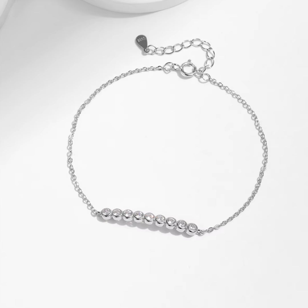 moissanite, joyería de boda, pulsera clásica, prata esterlina 925, regalo de lujo, diamante de laboratorio, claridad VVS1, diseño ajustable