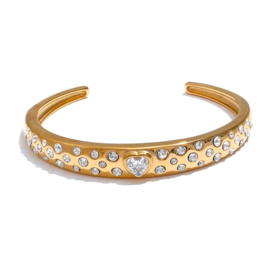 pulsera mujer, joyería acero inoxidable, zirconia cúbica, joyas resistentes al agua, diseño geométrico, moda minimalista