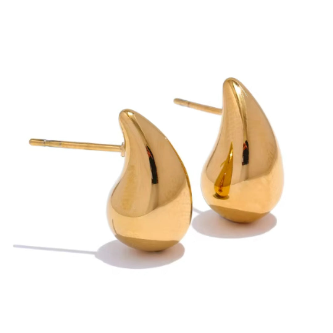 pendientes de gota, pendientes huecos, pendientes de acero inoxidable, pendientes oro 18k, joyería de moda, pendientes resistentes al agua, pendientes de diseño moderno, pendientes elegantes, pendientes ligeros, joyas personalizadas.