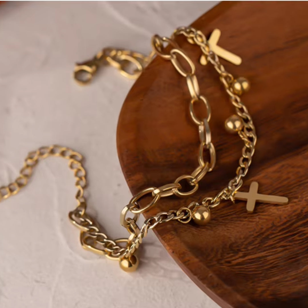 Bracelet with Cross Charm