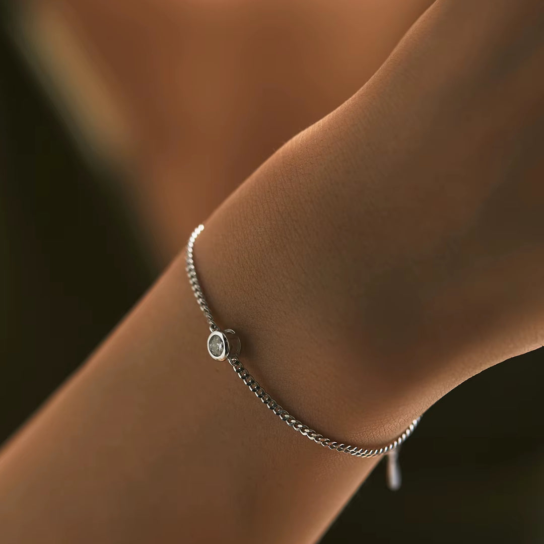 pulsera de moissanita, plata 925, joyería de boda, Luminis Stella, alternativa al diamante, joyas elegantes, regalos para novias, pulsera brillante, moissanita color D