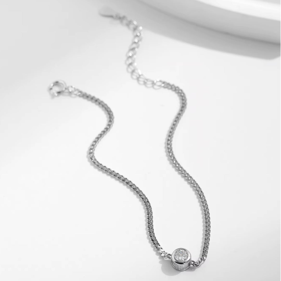 pulsera de moissanita, plata 925, joyería de boda, Luminis Stella, alternativa al diamante, joyas elegantes, regalos para novias, pulsera brillante, moissanita color D