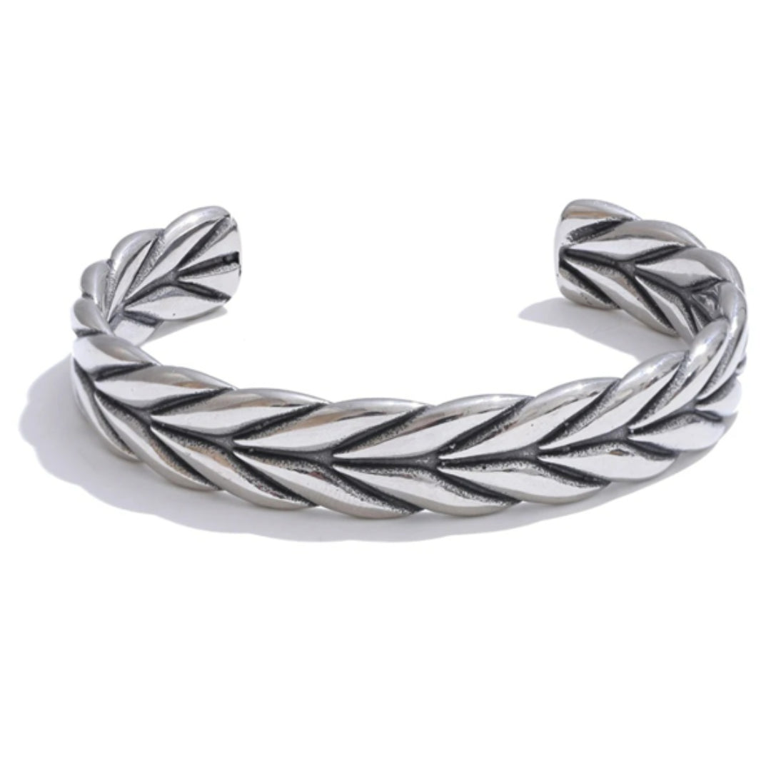 pulsera para hombre, acero inoxidable, oro PVD, Vintage Ferrum, joyería geométrica, accesorios vintage, regalos masculinos, pulsera ajustable, moda retro