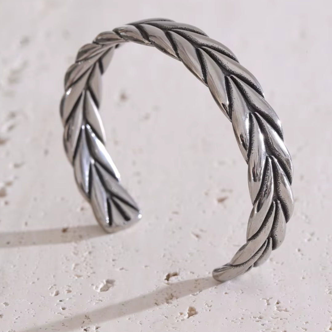 pulsera para hombre, acero inoxidable, oro PVD, Vintage Ferrum, joyería geométrica, accesorios vintage, regalos masculinos, pulsera ajustable, moda retro