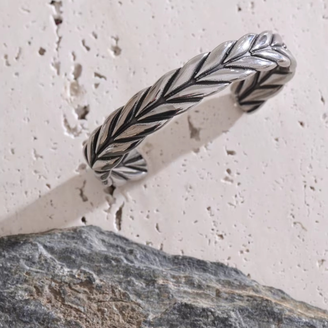 pulsera para hombre, acero inoxidable, oro PVD, Vintage Ferrum, joyería geométrica, accesorios vintage, regalos masculinos, pulsera ajustable, moda retro