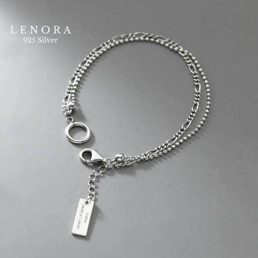 Classic Double Layer Link Chain Bracelet for Women
