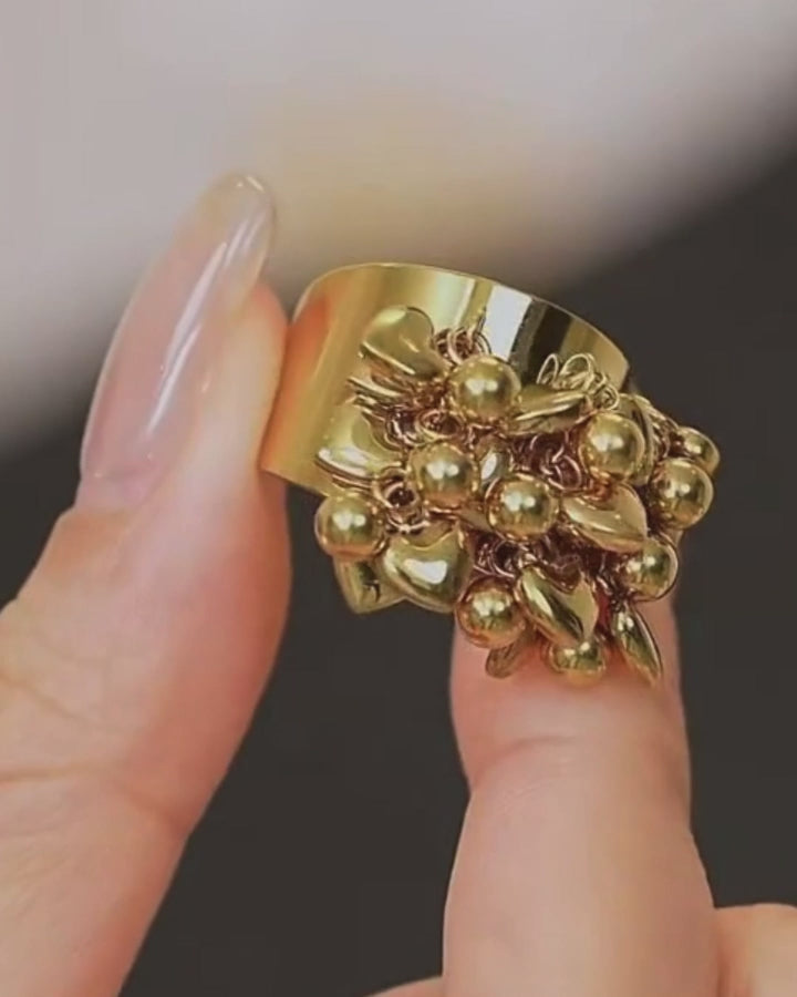 anillo corazón, acero inoxidable, oro 18k, joyería artesanal, Corazón Artesano, anillo ajustable, regalos para mujer, accesorios impermeables